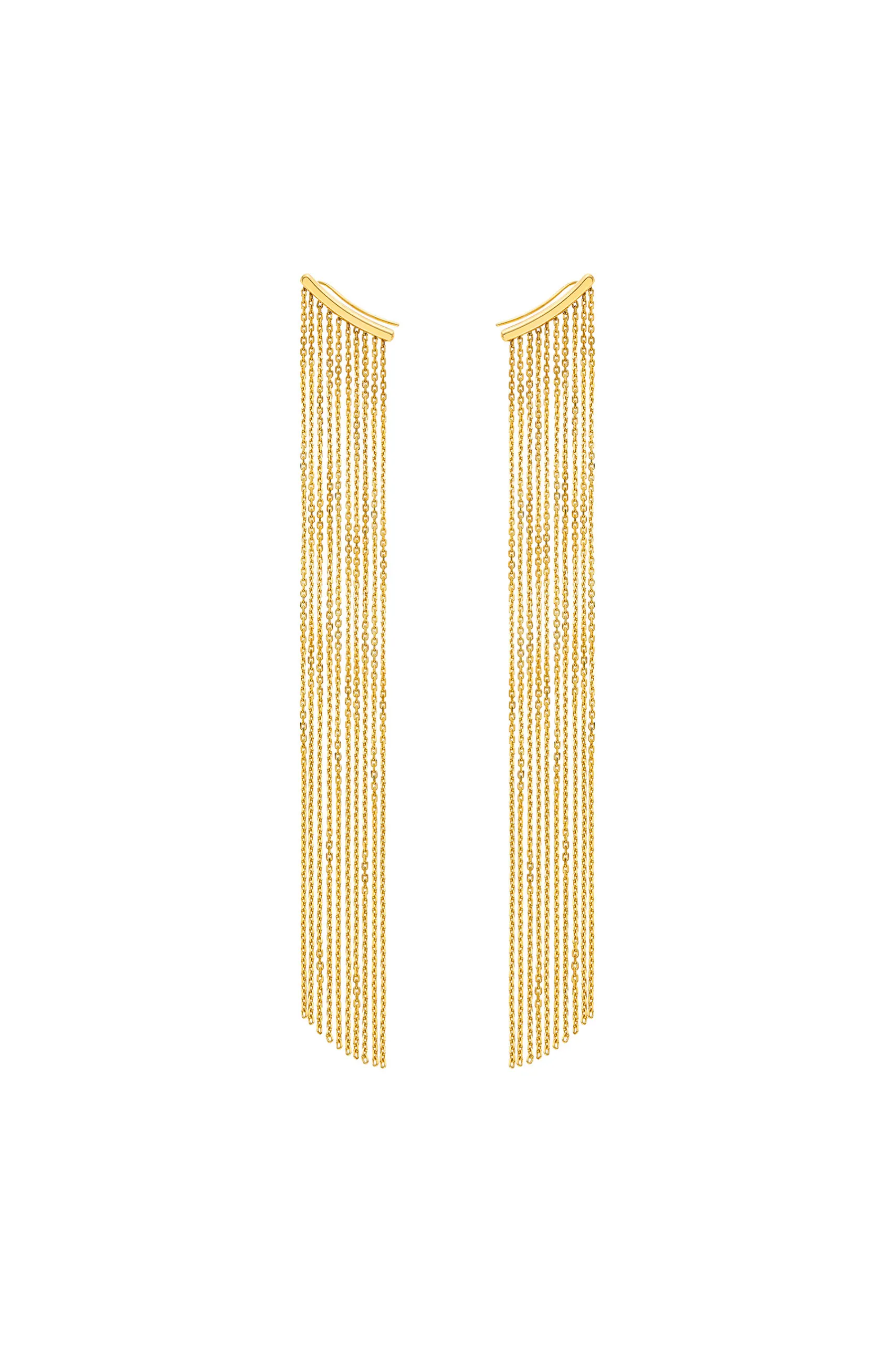 Earrings Chainfall Earrings, yellow gold for stylish and elegant looks