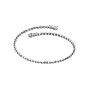 Duo Spiral Bracelet, diamonds, white gold