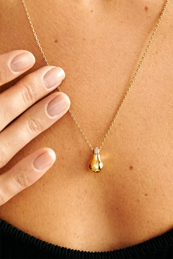 Exclusive Necklaces Bright Idea Pendant, yellow gold from Guzema