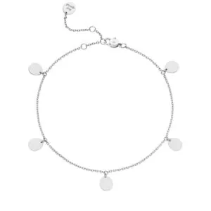 Flats Quintet Anklet, white gold