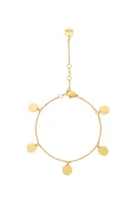 Bracelets Flats Quintet Bracelet, yellow gold for everyday elegance