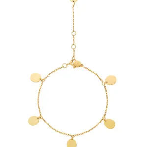 Flats Quintet Bracelet, yellow gold
