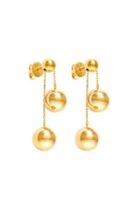 Earrings Orbs Transformer Earrings, yellow gold for stylish and elegant looks