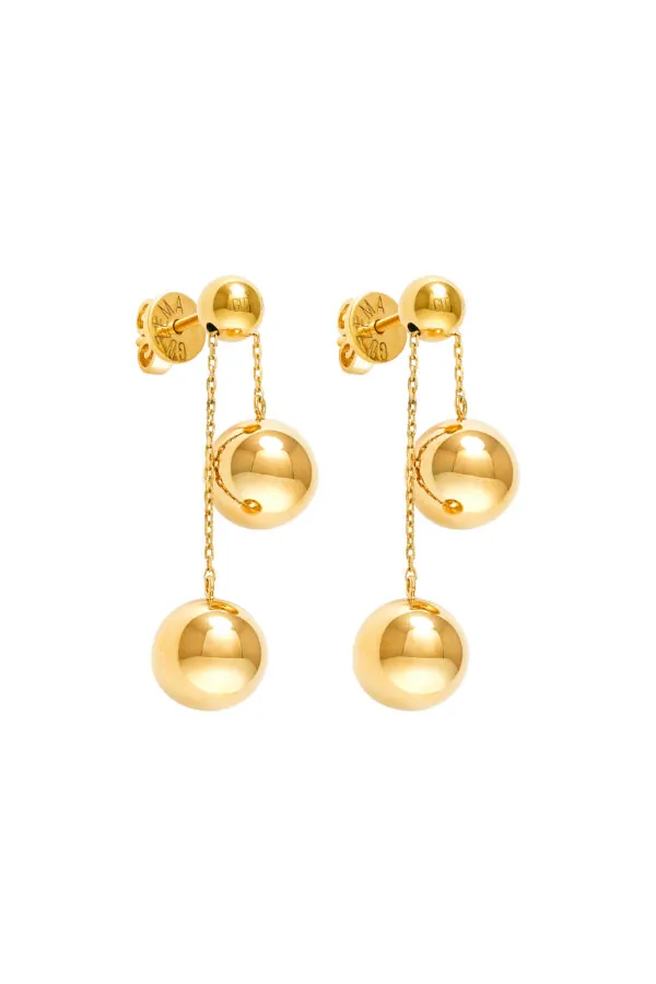 Earrings Orbs Transformer Earrings, yellow gold for stylish and elegant looks
