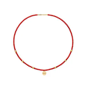 Freedom Coral Necklace, yellow gold