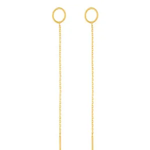 Chain Thread Earring, yellow gold