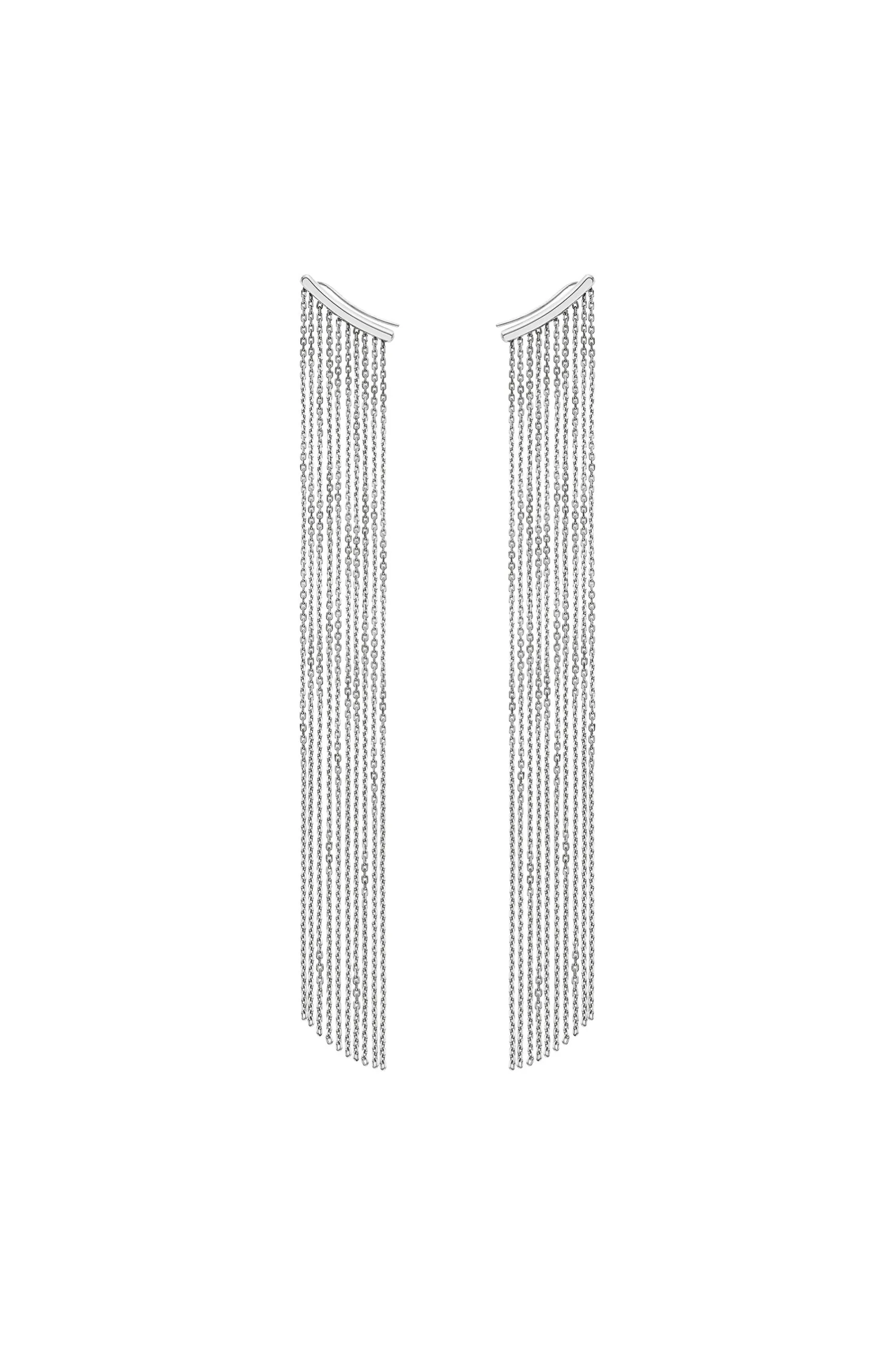 Earrings Chainfall Earrings, white gold with timeless design by Guzema