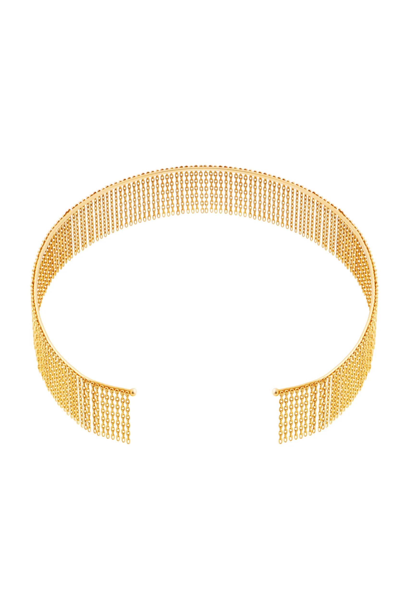 Chokers Bold Chainfall Choker, yellow gold with a unique touch from Guzema