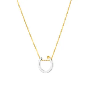 Round Match Necklace, diamond, white gold