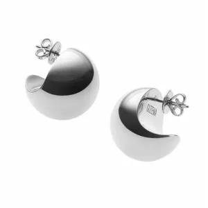 Bold Orbs Earrings, white gold