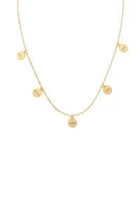 Custom Necklaces Engraved Charity Necklace, yellow gold for a luxurious style