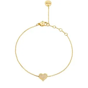 Heart Bracelet, diamonds, yellow gold