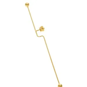 Arrowline Mono Earring, yellow gold