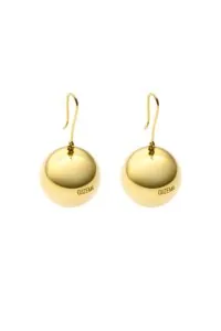 Earrings Bold Orbs Earrings, yellow gold with timeless design by Guzema