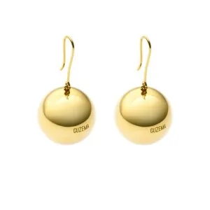 Bold Orbs Earrings, yellow gold