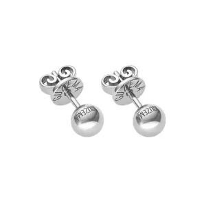 Mid Orb Earrings, white gold