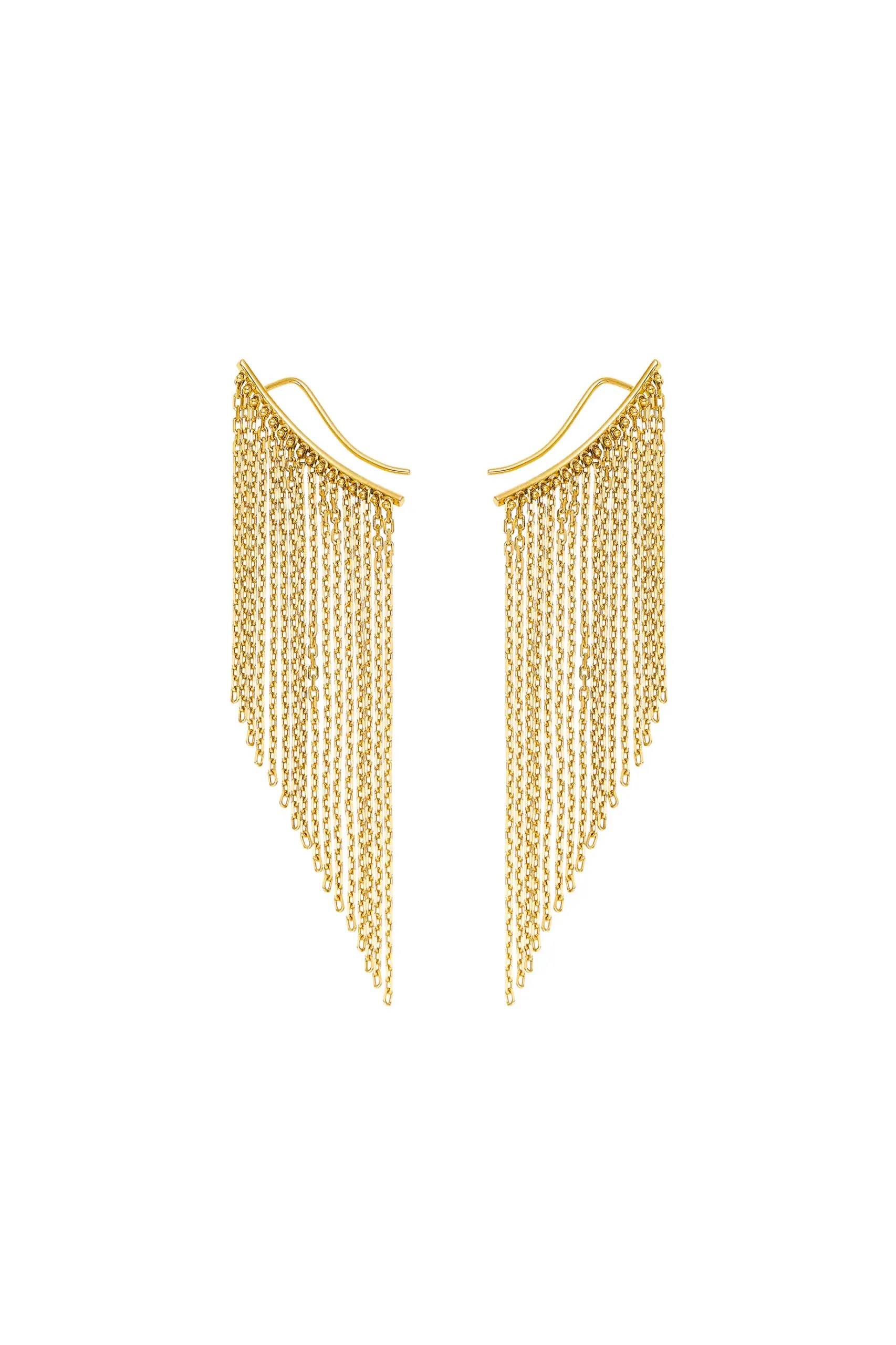 Earrings Mid Chainfall Earrings, yellow gold for a unique and sophisticated look