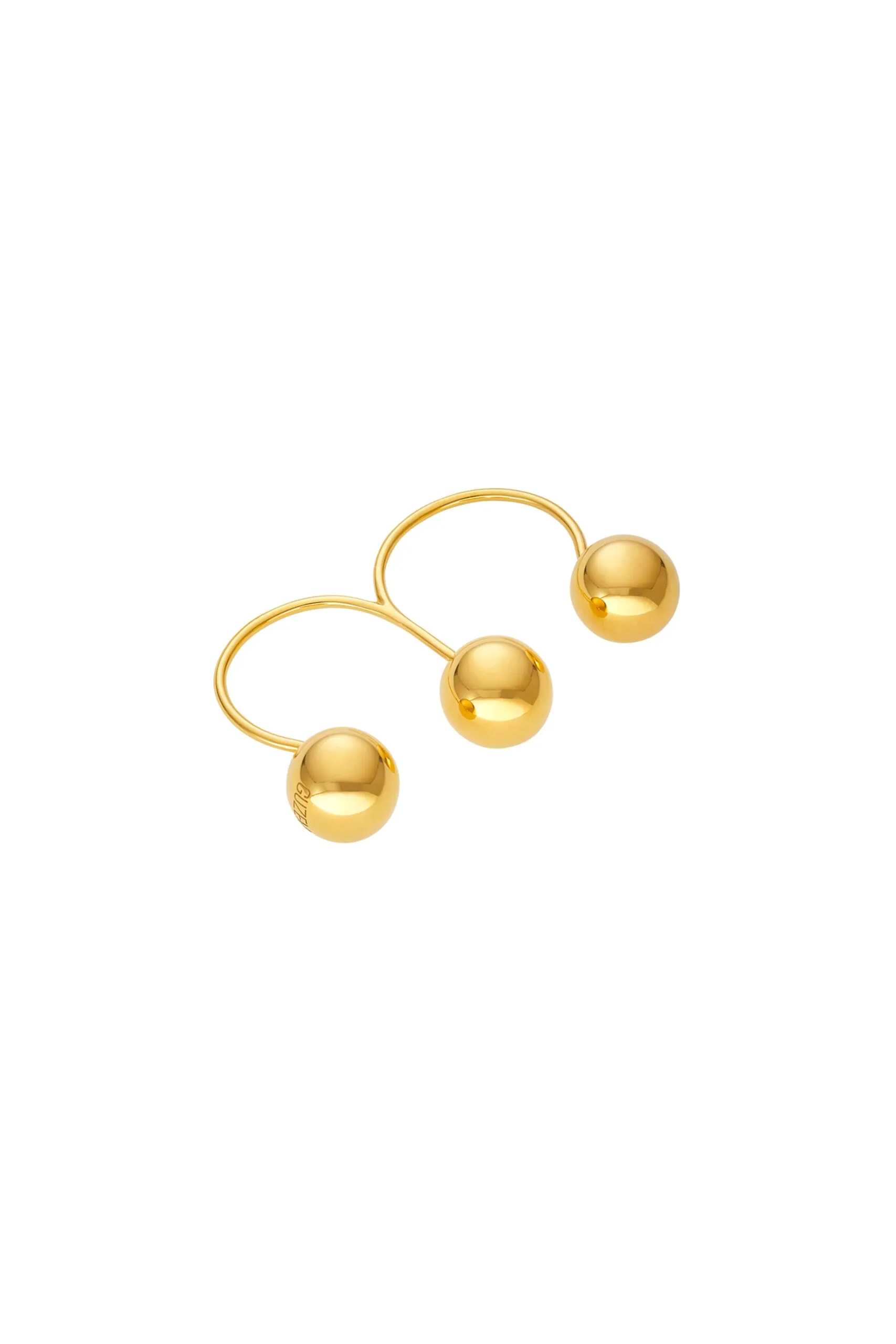 Rings Trio Orb Ring, yellow gold with luxury craftsmanship from Guzema
