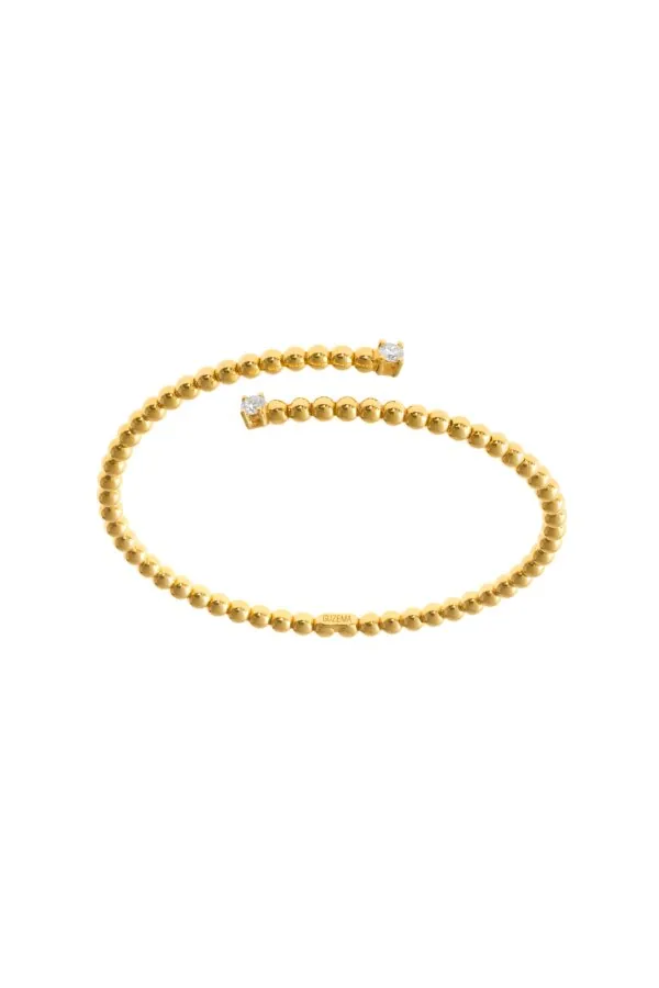 Bracelets Duo spiral bracelet, diamonds, yellow gold with high-end craftsmanship from Guzema