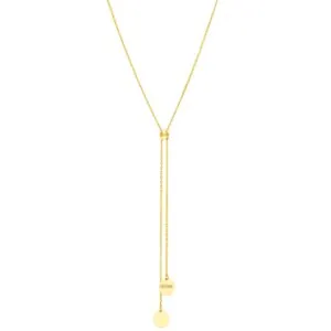 Flats Tie Necklace, yellow gold