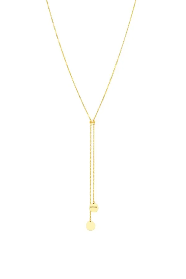 Exclusive Necklaces Flats Tie Necklace, yellow gold from Guzema