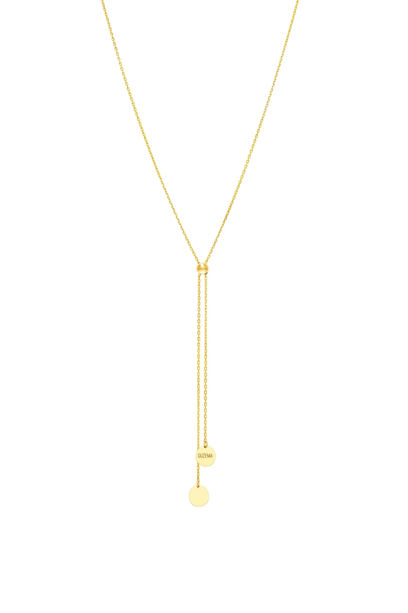 Exclusive Necklaces Flats Tie Necklace, yellow gold from Guzema