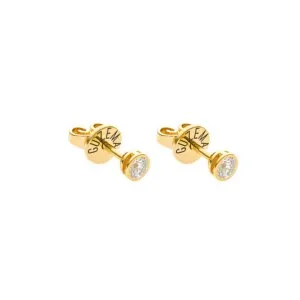 Diamond Earrings, yellow gold
