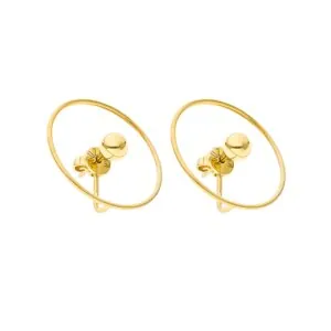 Planet Earrings, yellow gold