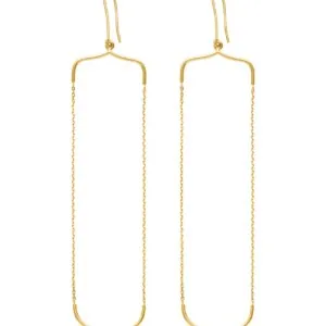Hanger earrings, yellow gold