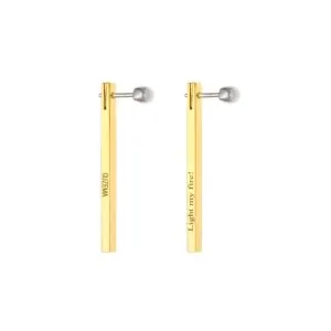 Match Earrings, yellow gold