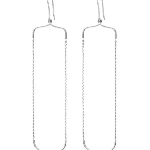 Hanger earrings, white gold