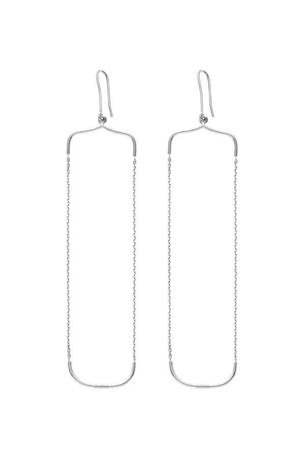 Earrings Hanger earrings, white gold for a unique and sophisticated look