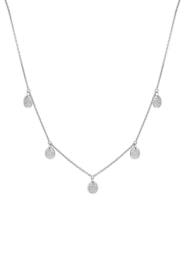 Exclusive Necklaces Flat Quintet Necklace, diamonds, white gold from Guzema