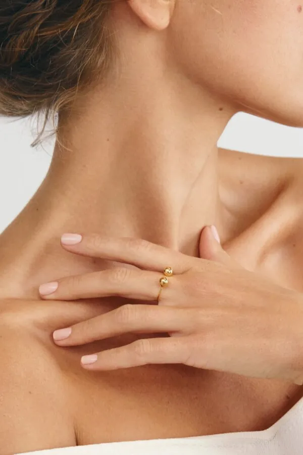 Rings Duo Orb Ring, yellow gold available online with expert craftsmanship