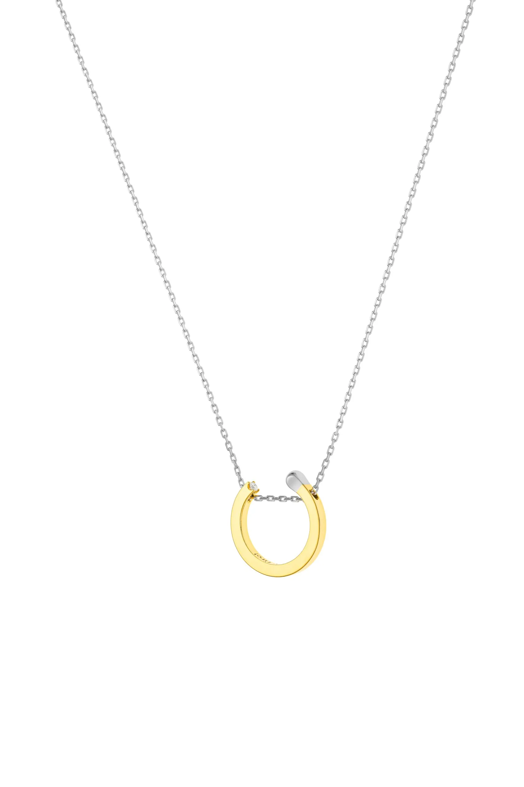 Necklaces Round Match Necklace, diamond, yellow gold with fast delivery from Guzema