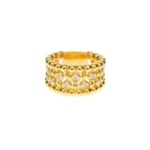 Diamond-Set Ring, yellow gold