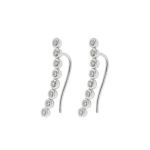 Diamond Arc earrings, white gold