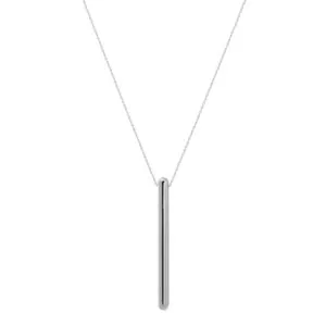 Bold Capsule Necklace, white gold