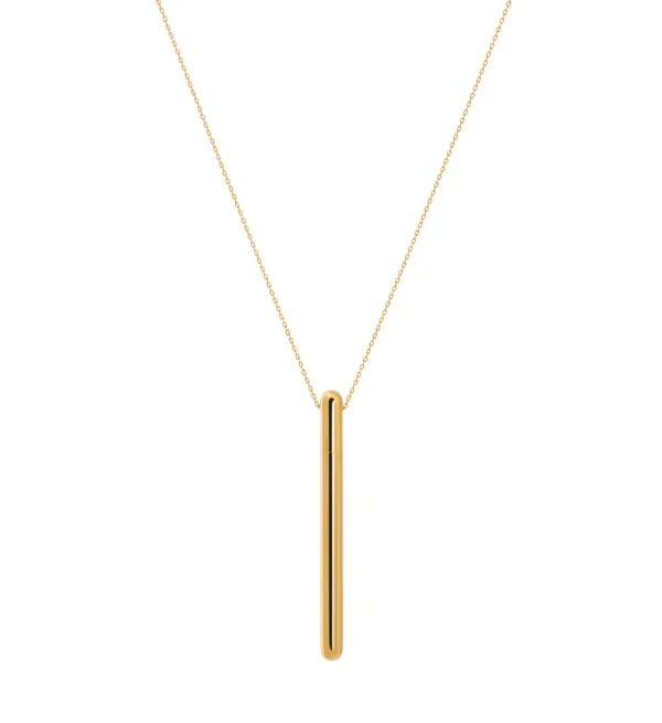 Necklaces Bold Capsule Necklace, yellow gold with fast delivery from Guzema