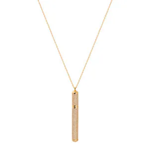 Capsule Necklace, diamonds, yellow gold