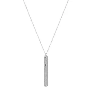 Capsule Necklace, diamonds, white gold