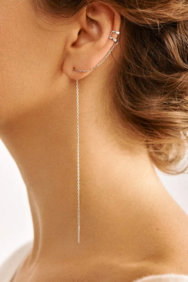 Cuffs Chain Cuff Earring, claspless, white gold available online with fast delivery