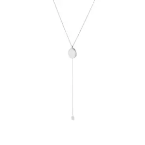 Oval Locket Necklace, white gold