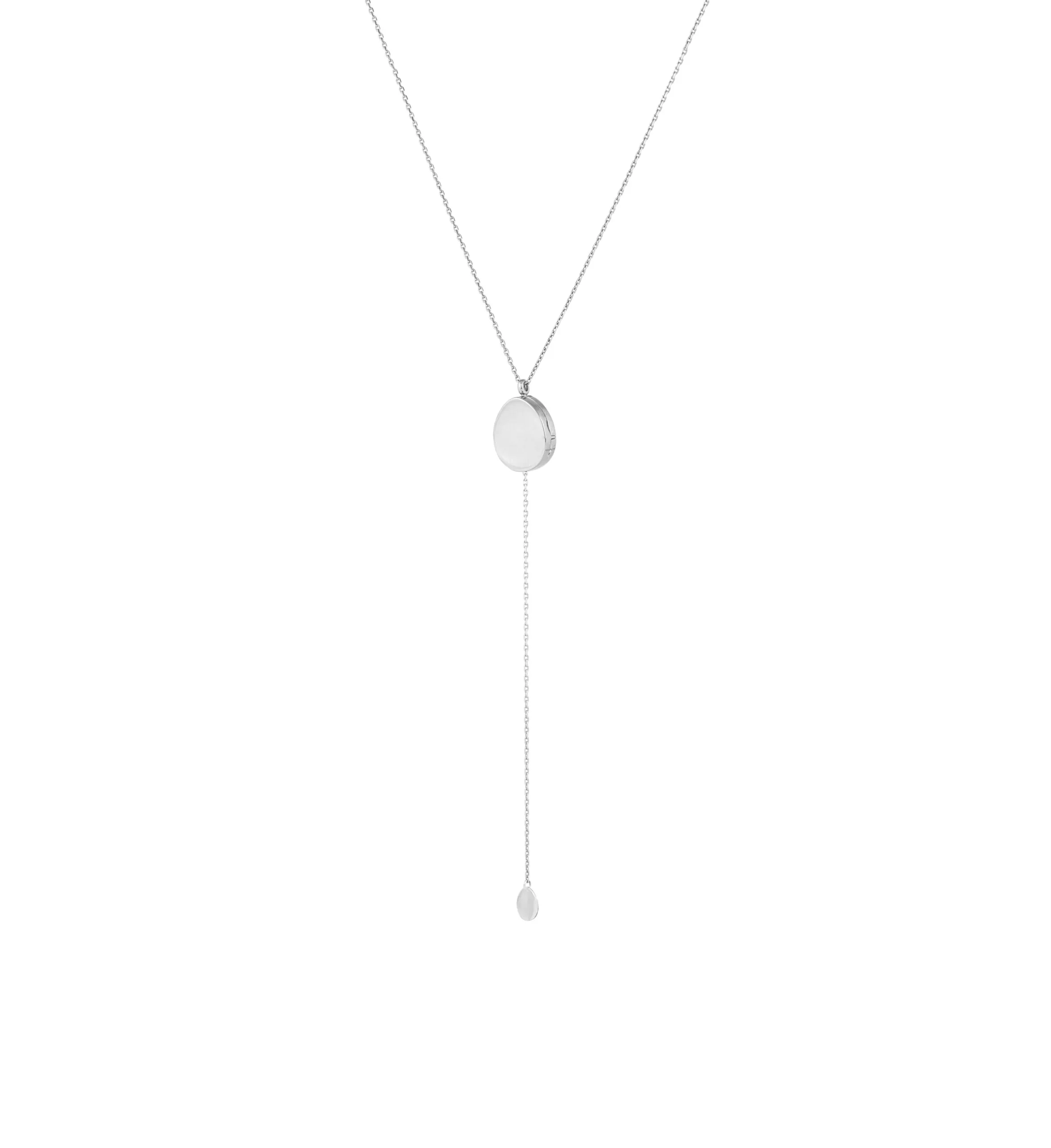 Necklaces Oval Locket Necklace, white gold with fast delivery from Guzema