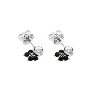 Tetra Gem Earrings, white gold