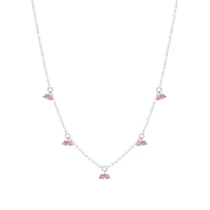 Duo Gems Necklace, white gold