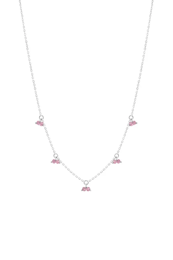 Necklaces Duo Gems Necklace, white gold with fast delivery from Guzema