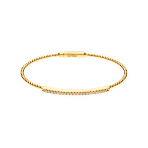 Bracelet with 19 diamonds, yellow gold