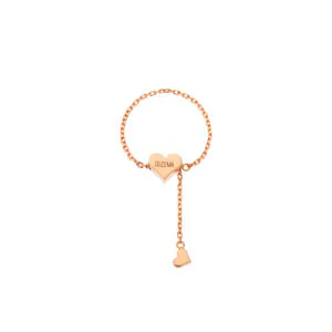 Heart Transformer Ring, rose gold