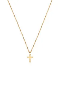 Exclusive Necklaces Mini Cross, yellow gold from Guzema